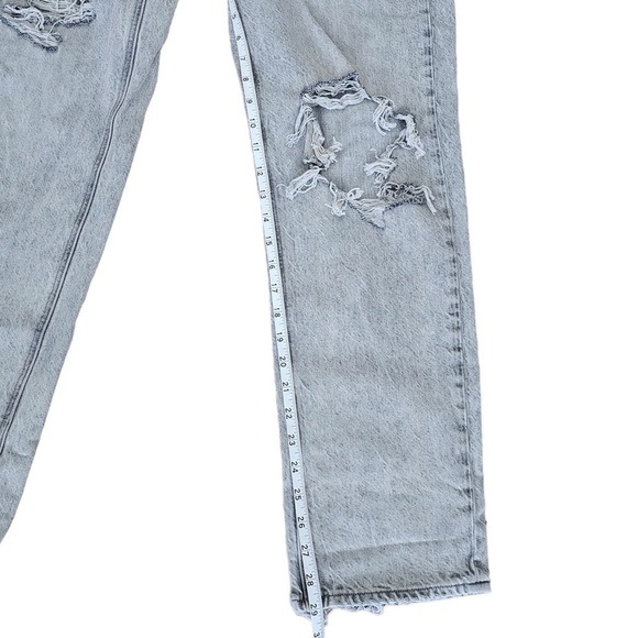 American Eagle Ripped '90s Straight Jean  haze grey size 4 - Picture 8 of 13